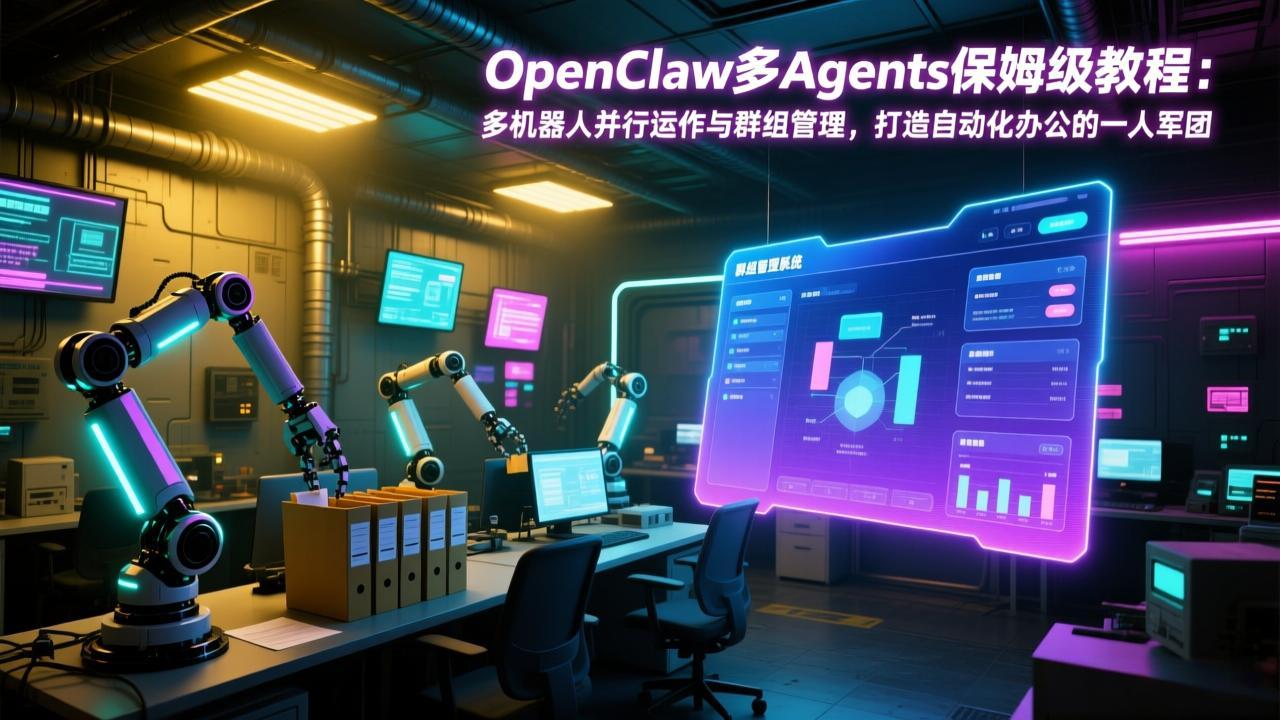 OpenClaw多Agents保姆级教程：多机器人并行运作与群组管理，打造自动化办公的一人军团-优创云