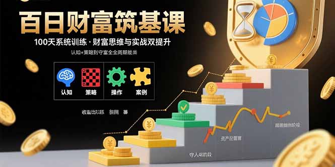 百日财富筑基课：认知+策略+实操+案例拆解  实现从创富到守富全周期能力-优创云