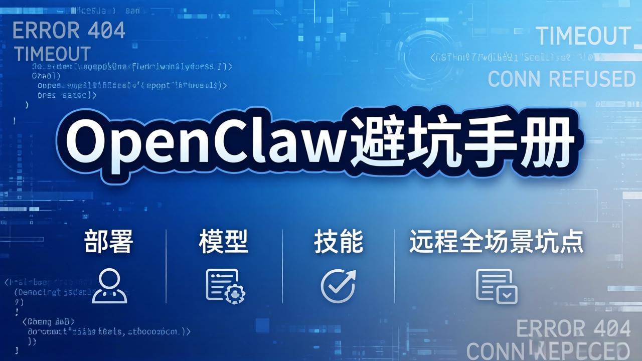 OpenClaw避坑手册：部署+模型+技能+远程全场景坑点，一次性给你说全，少走弯路-优创云