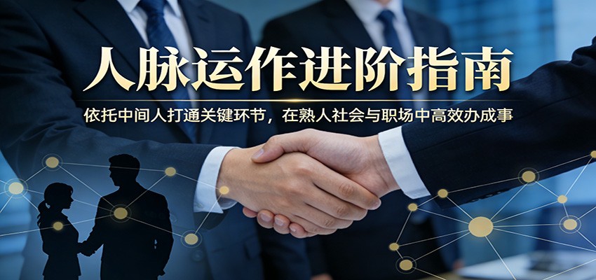 付费文章：人脉运作进阶指南，依托中间人打通关键环节，在熟人社会与职场中高效办成事-优创云